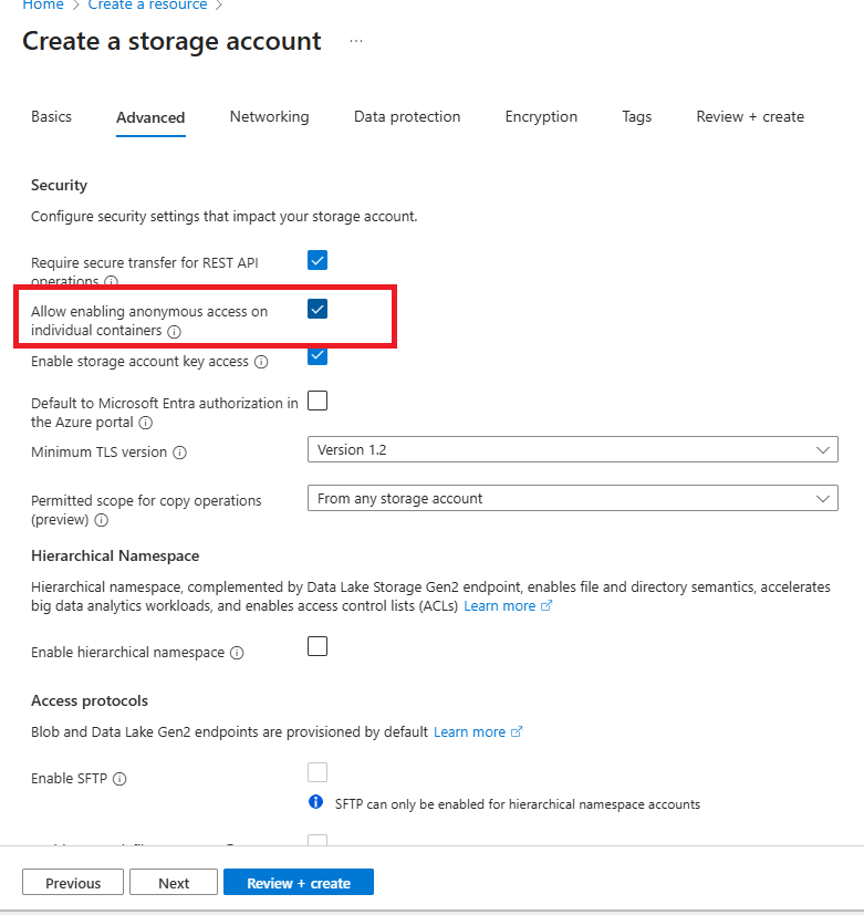 create azure storage account 4